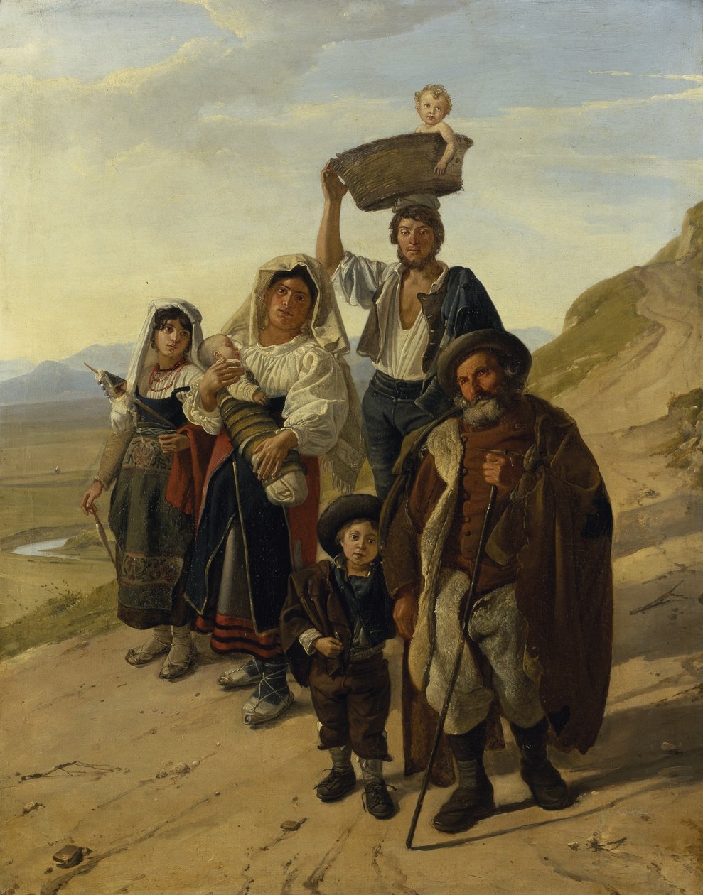 Italienische Bauern in Albano von Franz Ludwig Catel