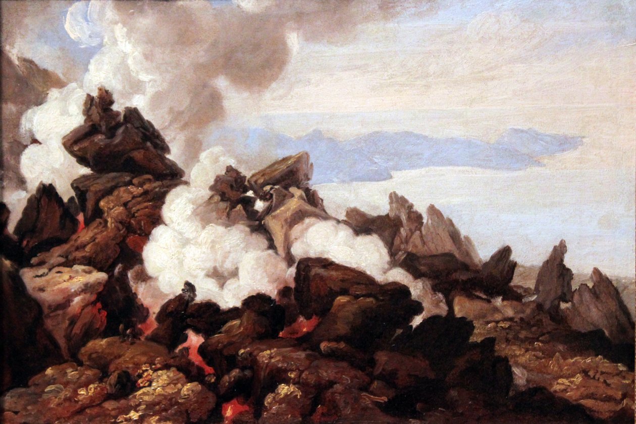 Der Krater des Vesuvs von Franz Ludwig Catel