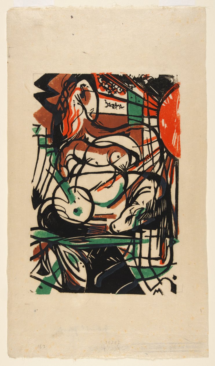 Erschaffung der Pferde von Franz Marc