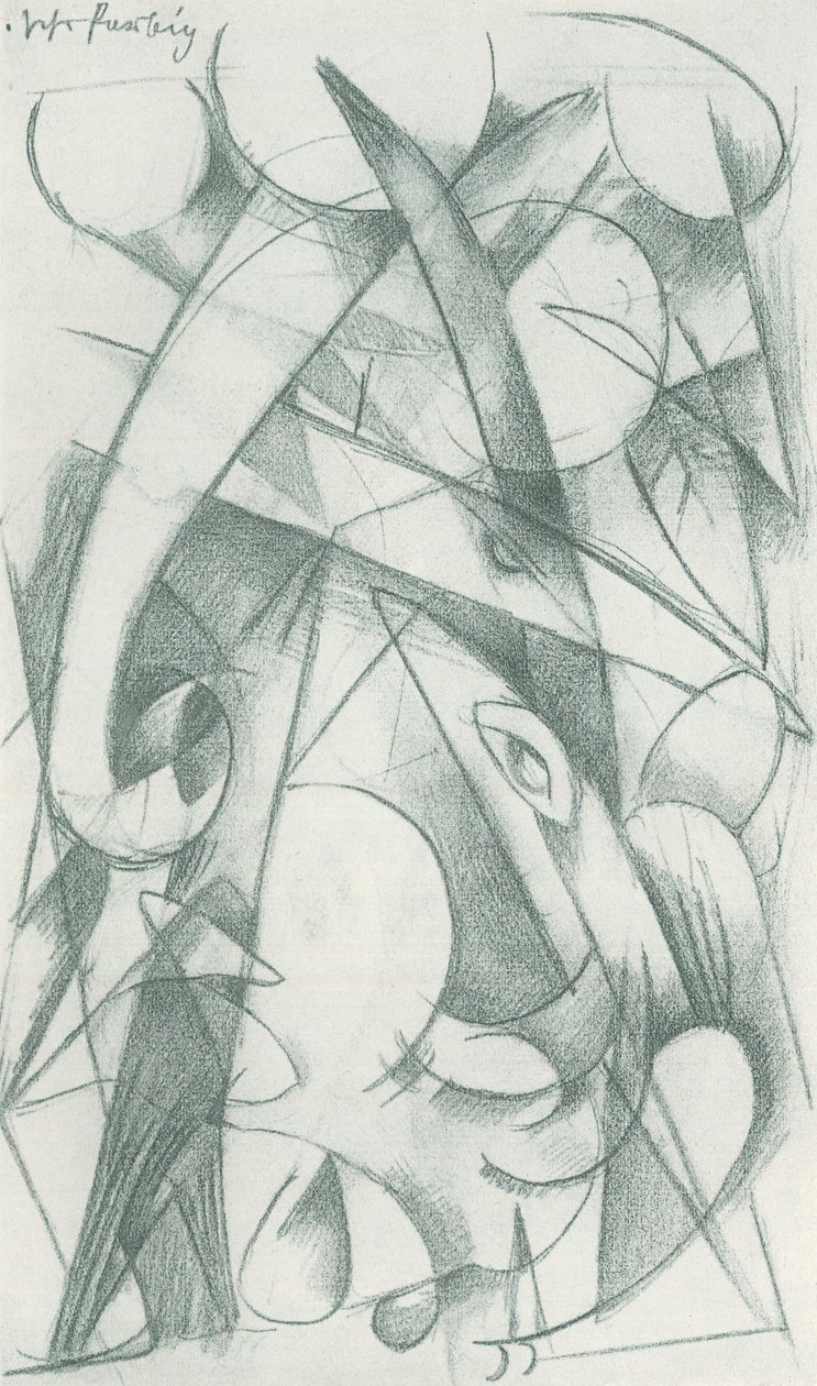 Franz Marc - Skizzenbuch aus dem Felde - Blatt 09 von Franz Marc