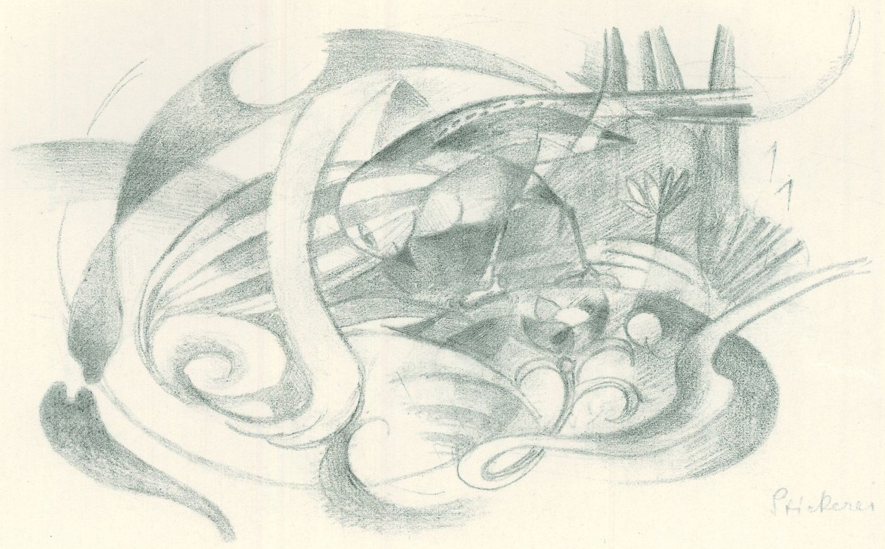 Franz Marc - Skizzenbuch aus dem Felde - Blatt 29 von Franz Marc