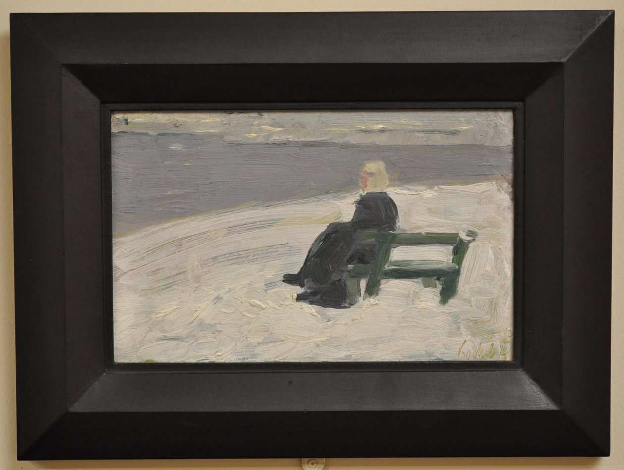 Frau in Winterlandschaft von Franz Marc