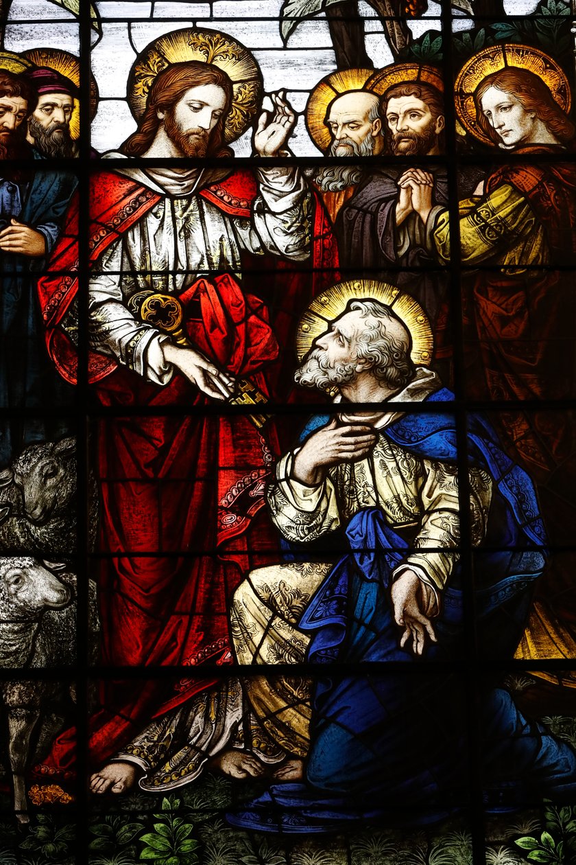 Christus übergibt Petrus die Schlüssel von Franz Mayer
