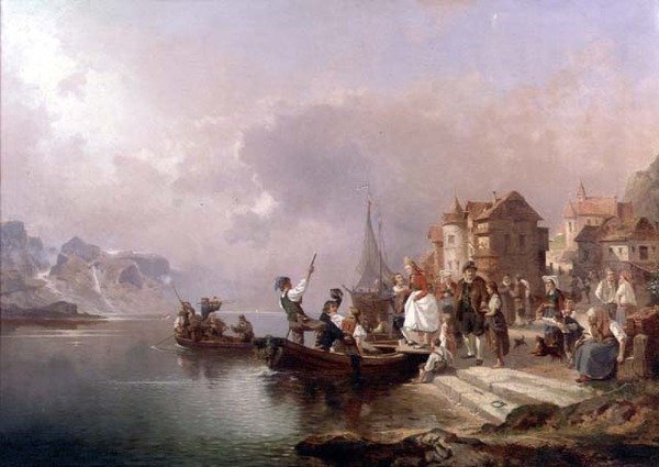 Norwegische Hochzeitsgesellschaft von Franz Richard Unterberger