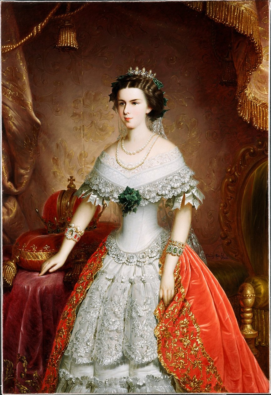Porträt von Elisabeth von Bayern, 1856 von Franz Russ the Elder