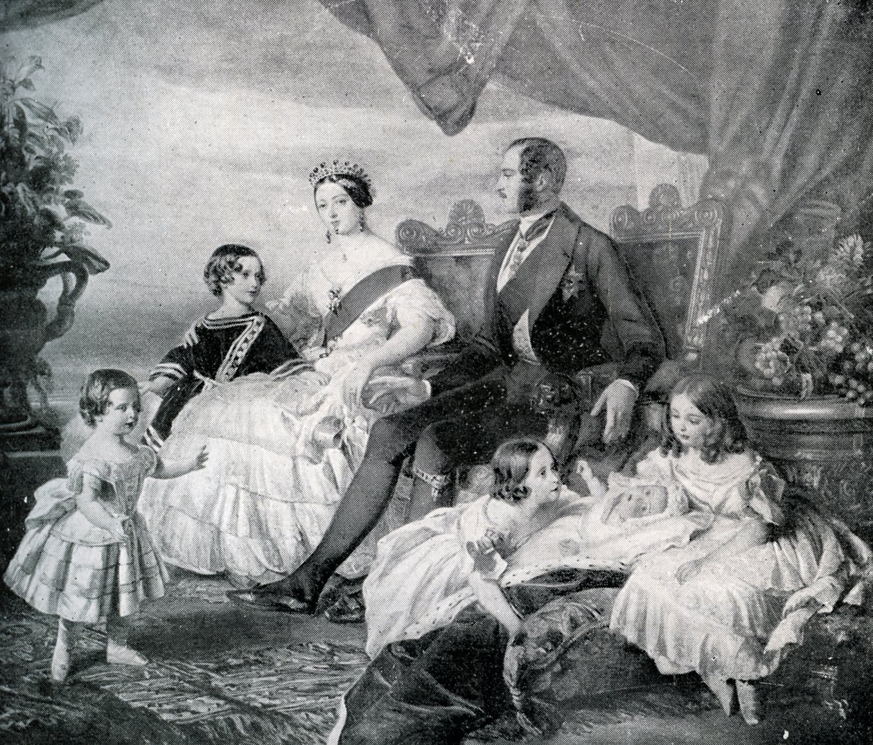 Königin Victoria mit Prinz Albert und ihren Kindern von Franz Xaver  Winterhalter (after)