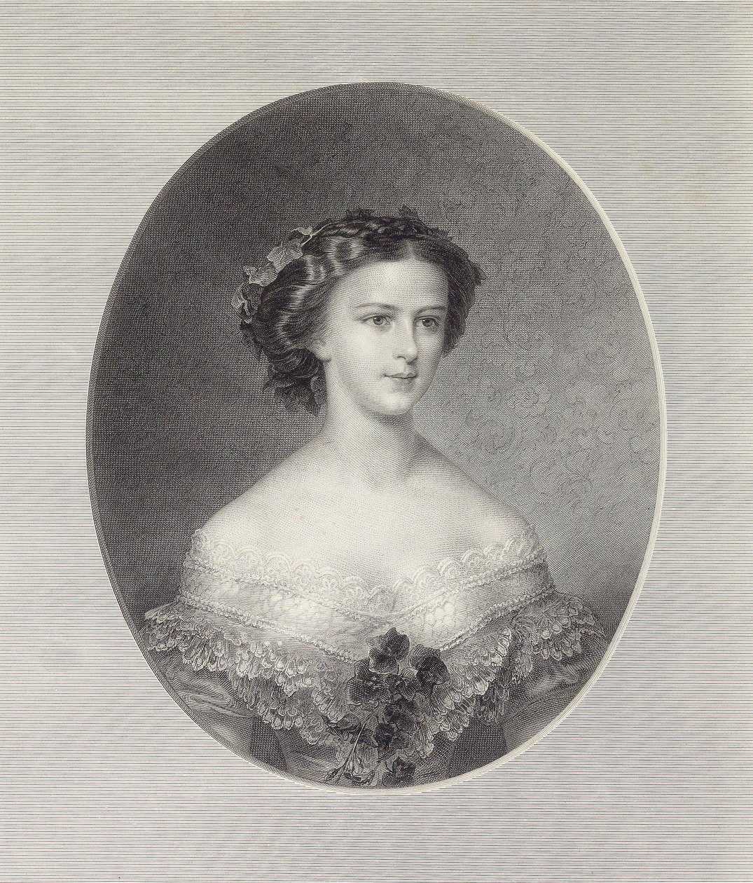 Porträt von Kaiserin Elisabeth von Österreich, ca. 1855 von Franz Xaver Stöber