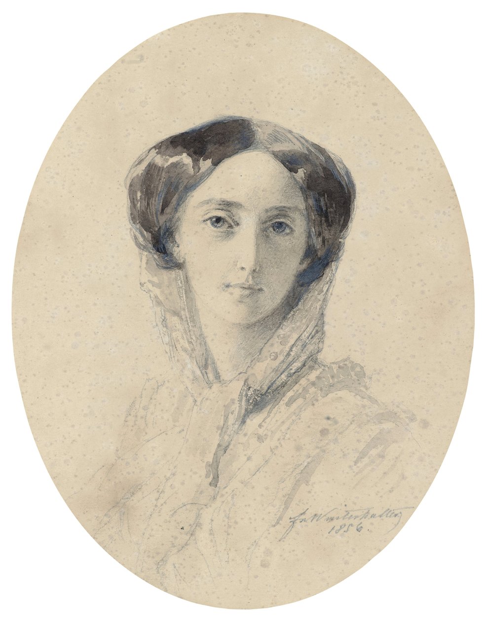 Olga Nikolaievna von Russland (1895-1918) - Porträt der Großfürstin Olga Nikolaevna von Russland (1822-1892), Königin von Württemberg - Winterhalter, Franz Xavier (1805-1873) - 1856 von Franz Xaver Winterhalter