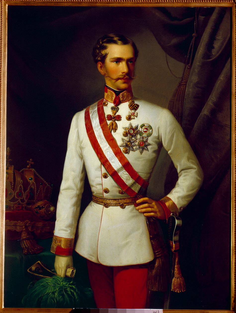 Porträt von Franz Joseph von Österreich im Zeremonienuniform von Franz Xaver Winterhalter