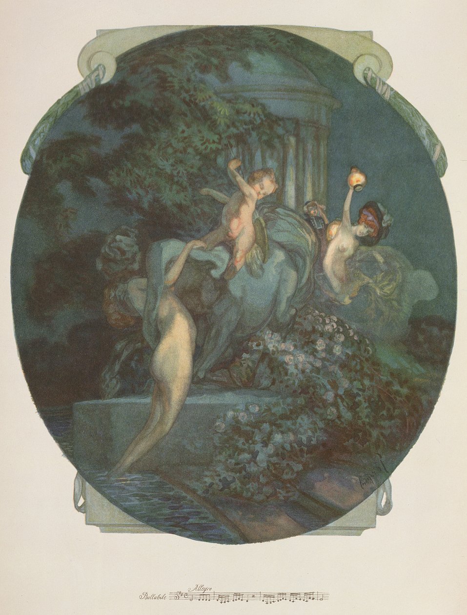 Zentaur, Nymphen und Amor von Franz von Bayros (1866 1924)