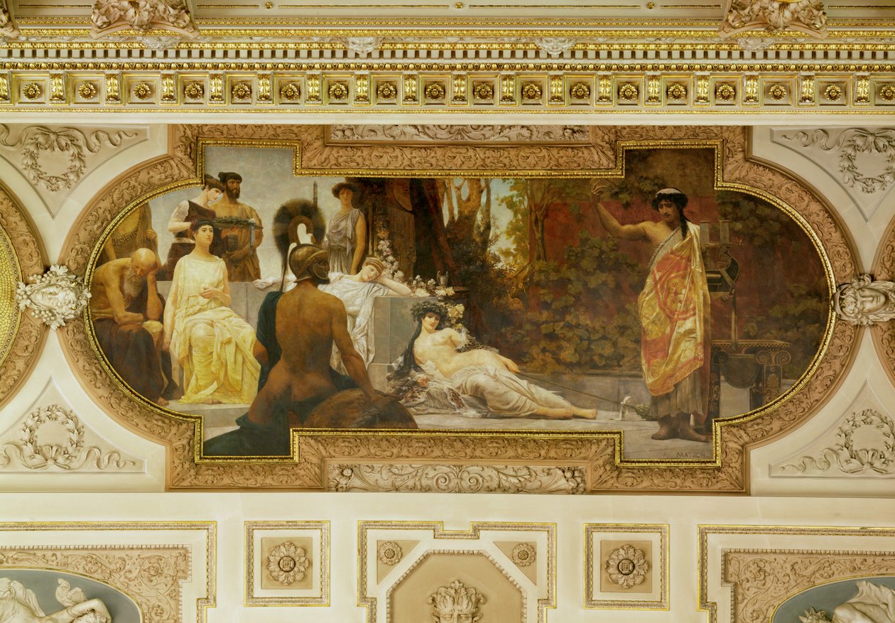 Wiener Burgtheater, Treppenhaus: Antiker Improvisator von Franz von Matsch