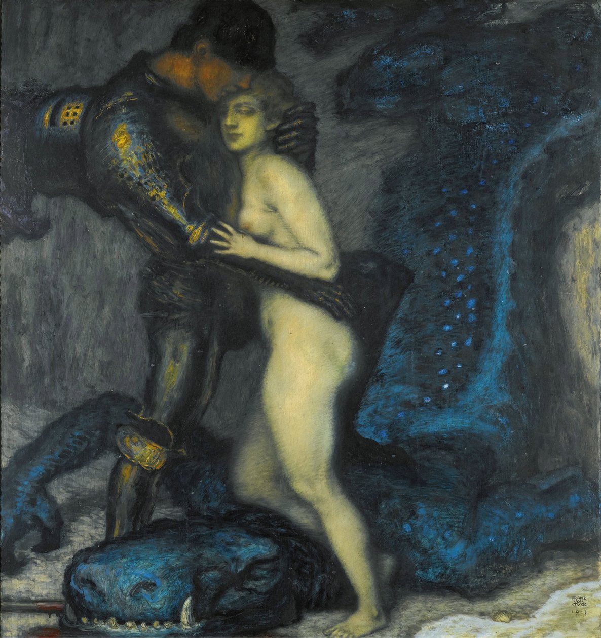 Der Drachentöter, von Franz Ritter von Stuck von Franz von Stuck