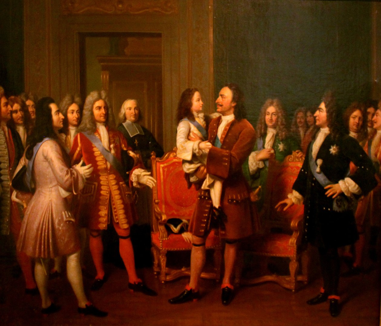 Peter I. von Russland und Ludwig XV. von Frankreich von Frédéric Bazille