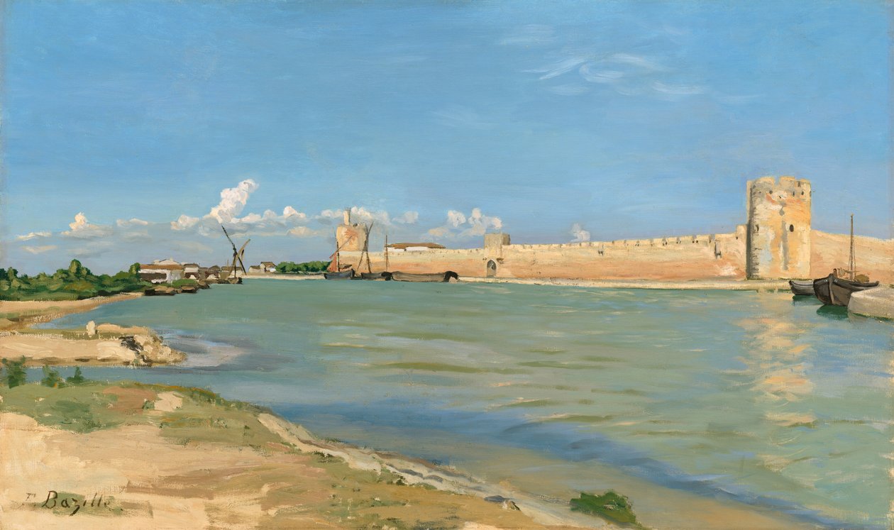 Die westlichen Festungsanlagen von Aigues-Mortes von Frédéric Bazille