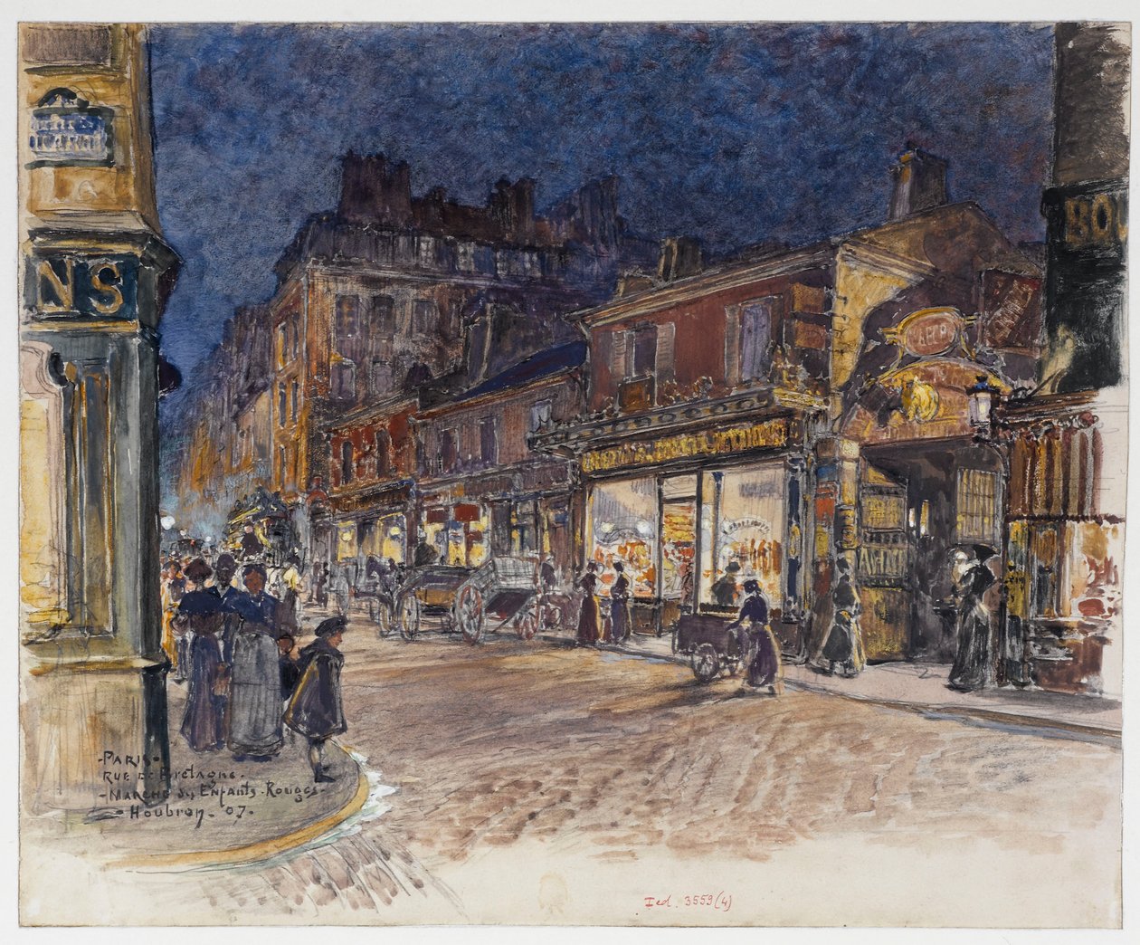 Der Marché des Enfants Rouges, rue de Bretagne von Frederic Anatole Houbron