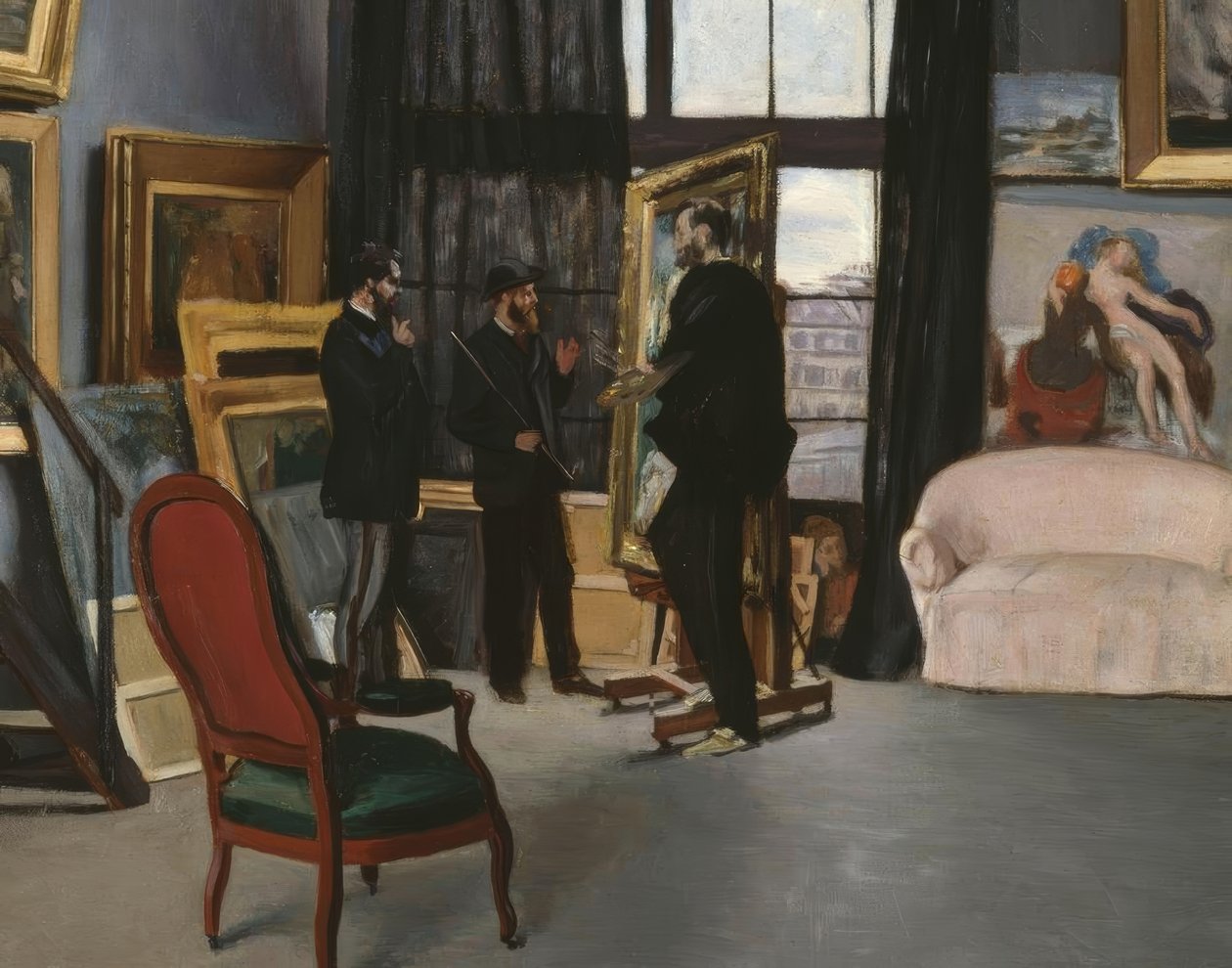 Das Atelier von Bazille von Jean Frederic Bazille