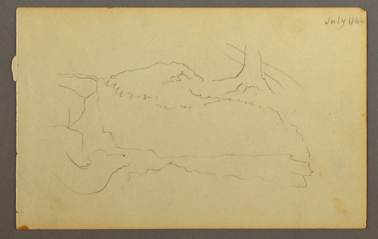 Baumstamm, Felsen von Frederic Edwin Church