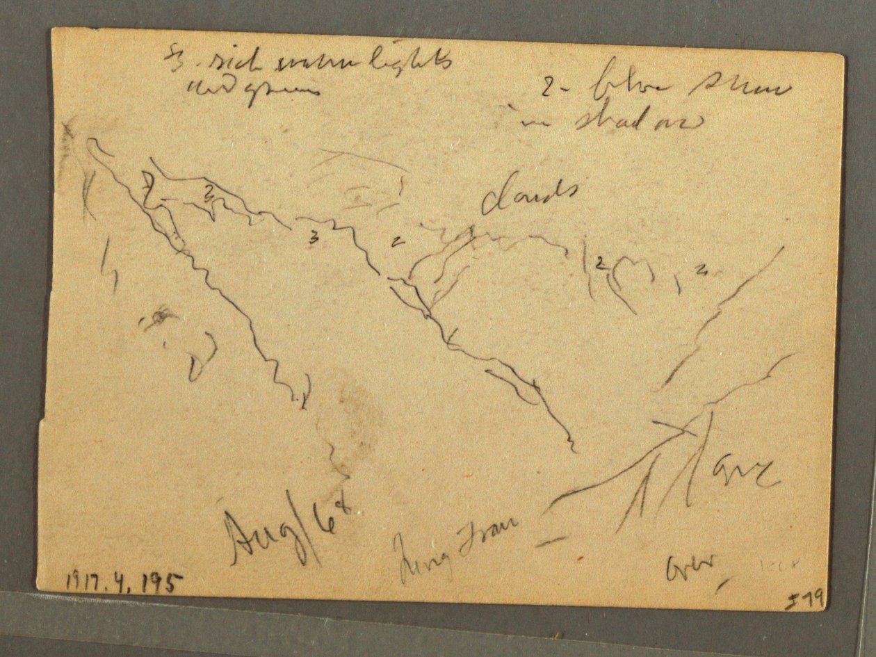 Wolkengedeckte Jungfrau, Interlaken, Schweiz, August 1868 von Frederic Edwin Church
