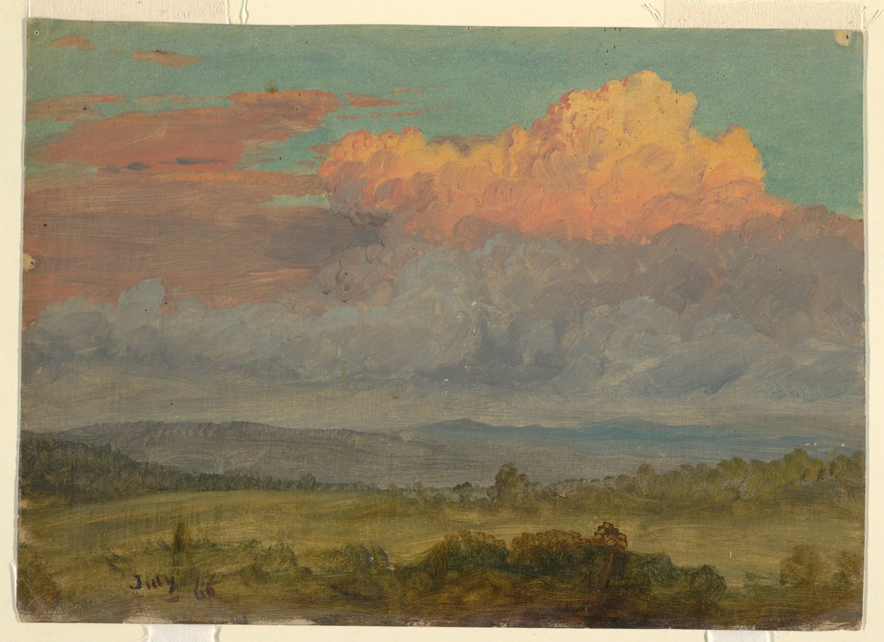 Wolken, Hudson Valley, New York, Juli 1866 von Frederic Edwin Church