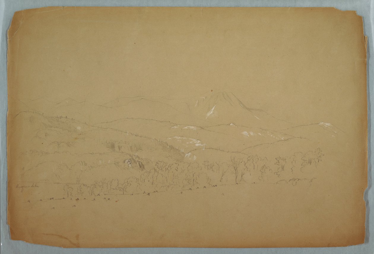 Ferne Ansicht des Katahdin vom Westen, ca. 1856 von Frederic Edwin Church