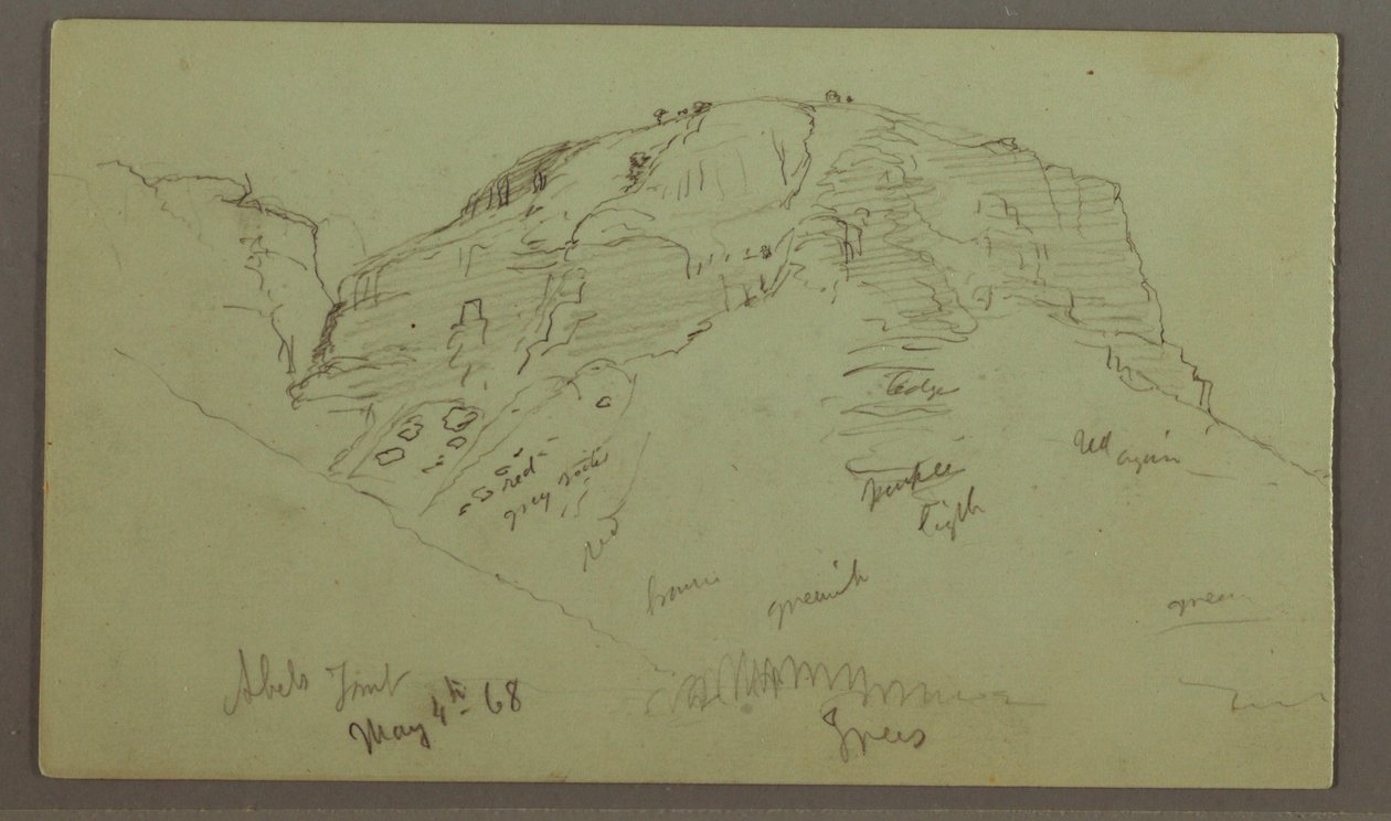 Flacher Felsenhügel, 4. Mai 1868 von Frederic Edwin Church