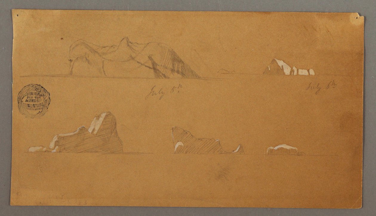 Schwimmende Eisberge, 5. und 6. Juli 1859 von Frederic Edwin Church