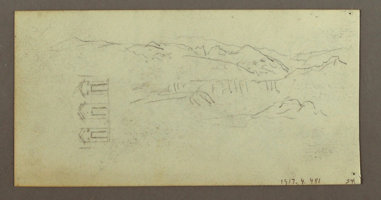 Pferd, Figur von hinten, Bäume von Frederic Edwin Church