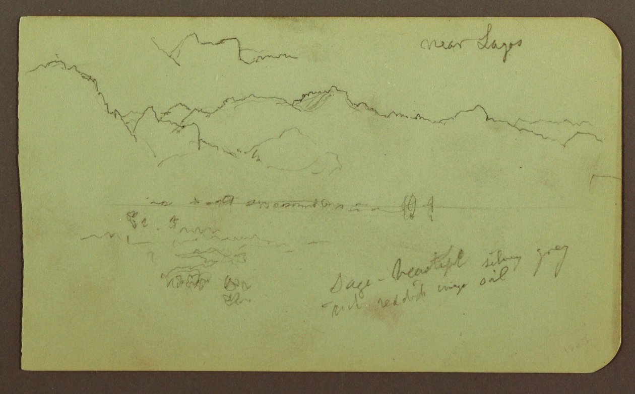 Landschaft "nahe Lagos"; Verso: Landschaft, 1883 von Frederic Edwin Church