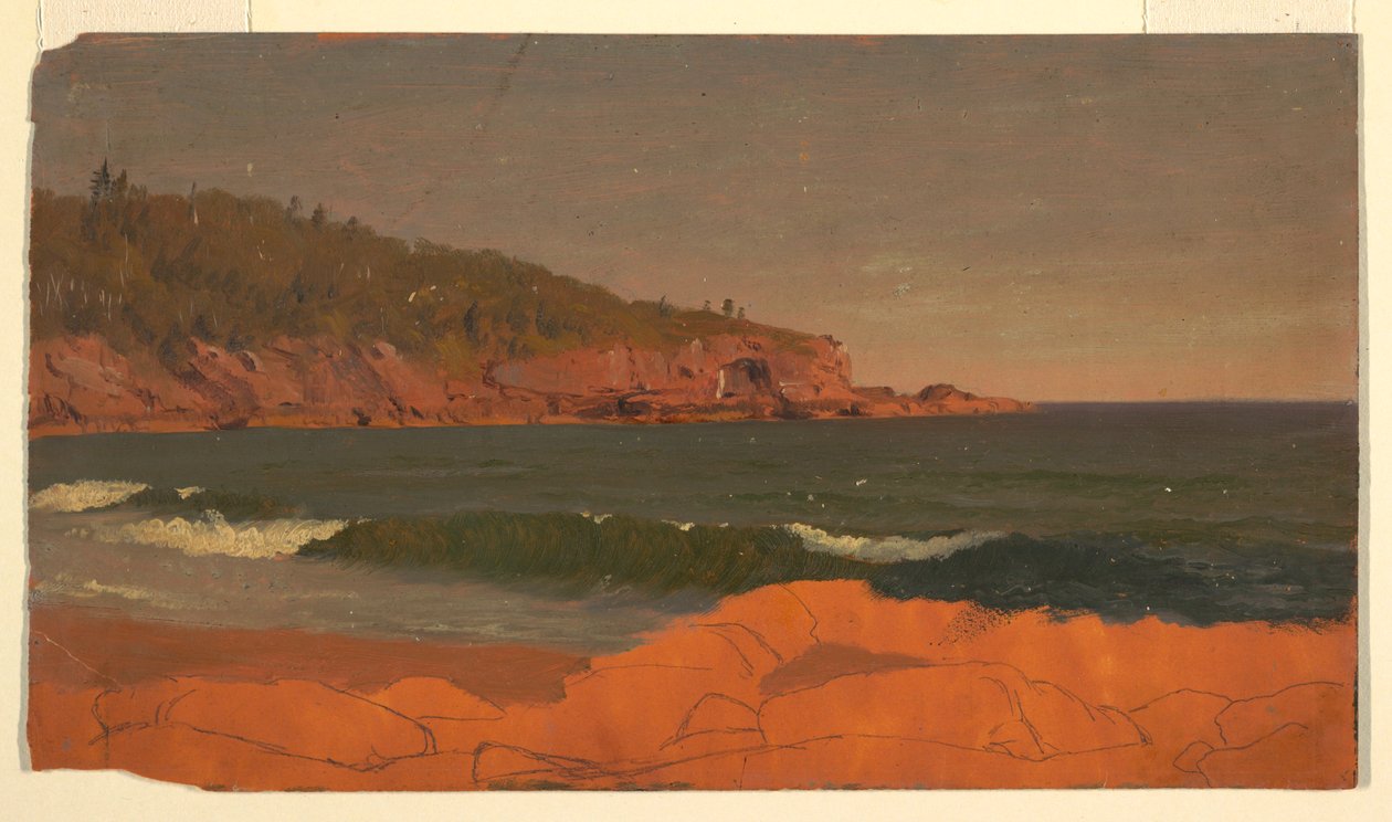 Zeichnung, Küste von Maine, ca. 1850 von Frederic Edwin Church