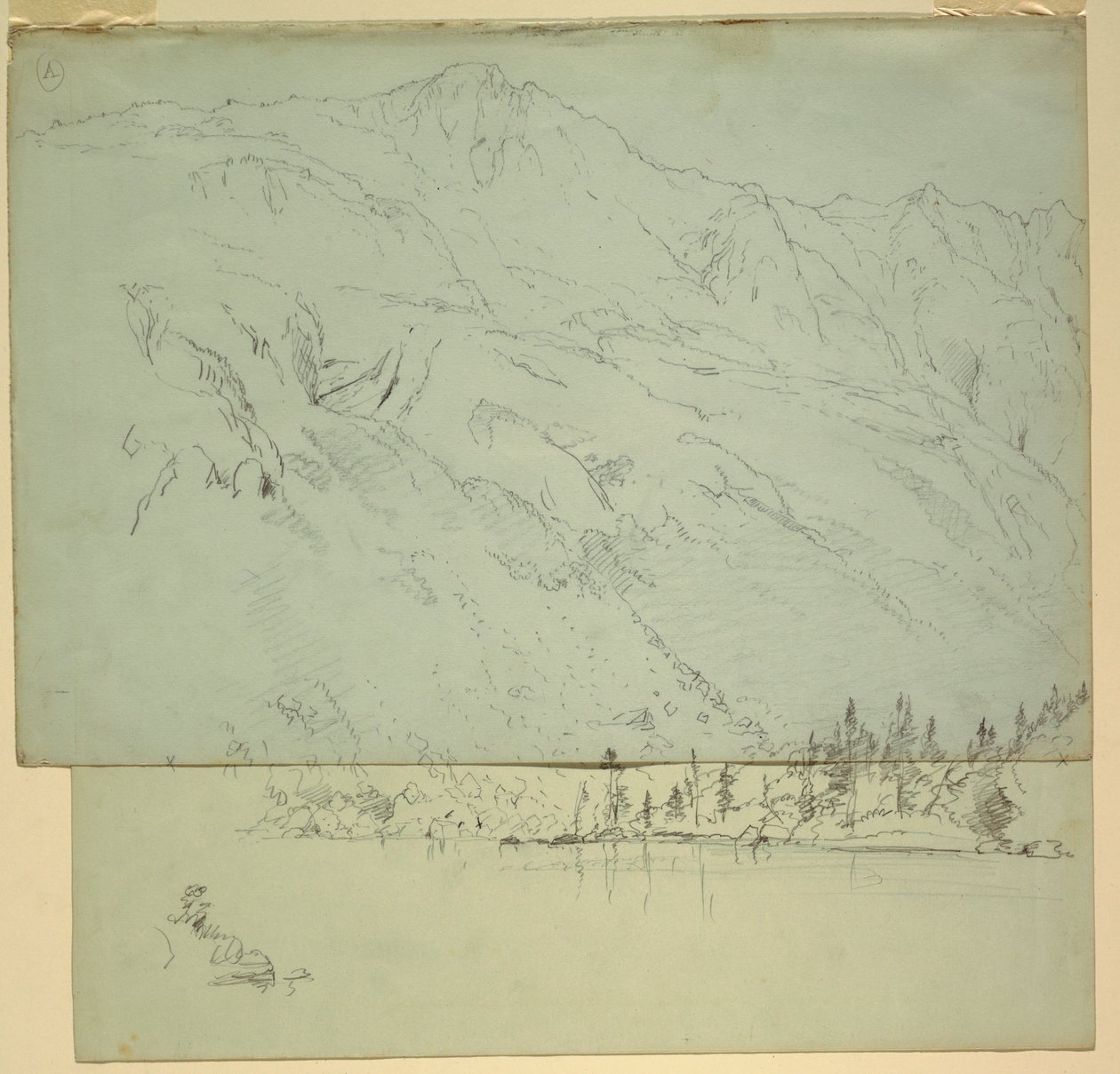 Zeichnung, Berg Katadhin, Maine, 1870–78 von Frederic Edwin Church