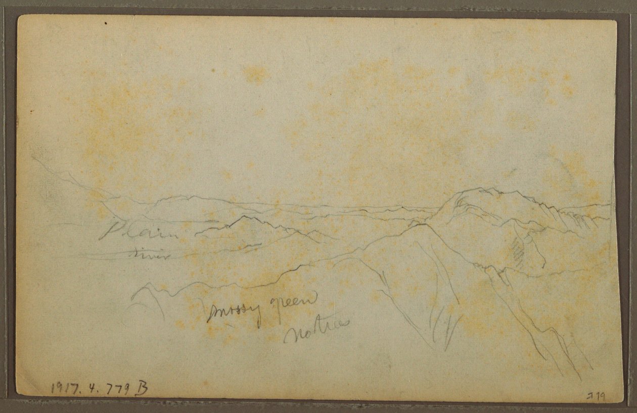 Popayán, Kolumbien; (Rückseite: Berglandschaft, Kolumbien) von Frederic Edwin Church