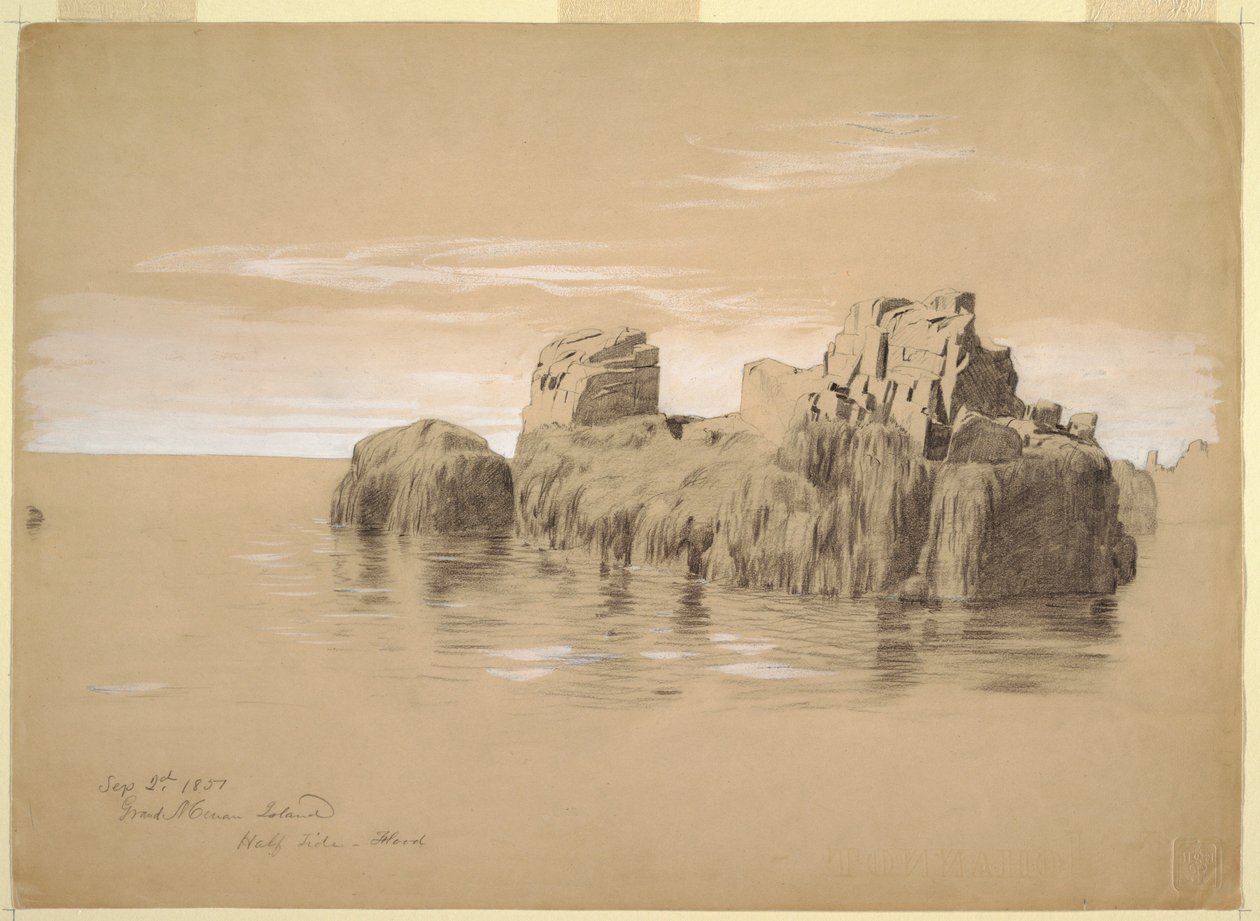 Felsen an der Küste, Grand Manan Island, Kanada, 2. September 1851 von Frederic Edwin Church