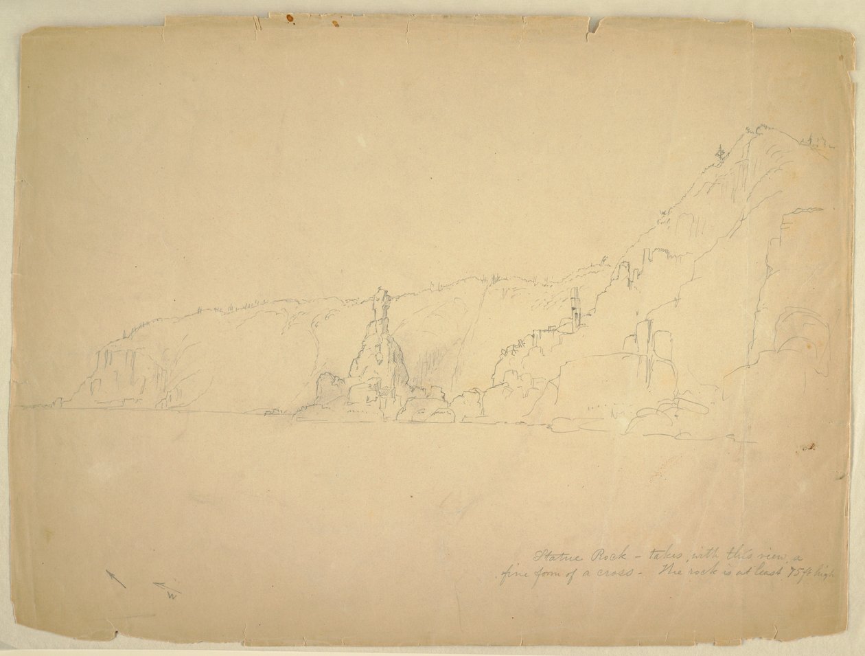 Zeichnung, Statuenfelsen, September 1851 von Frederic Edwin Church