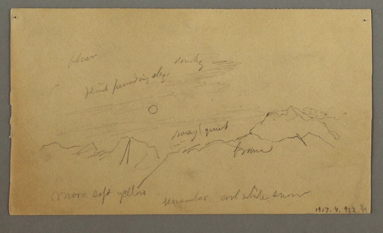 Gipfel mit großen Wolken von Frederic Edwin Church