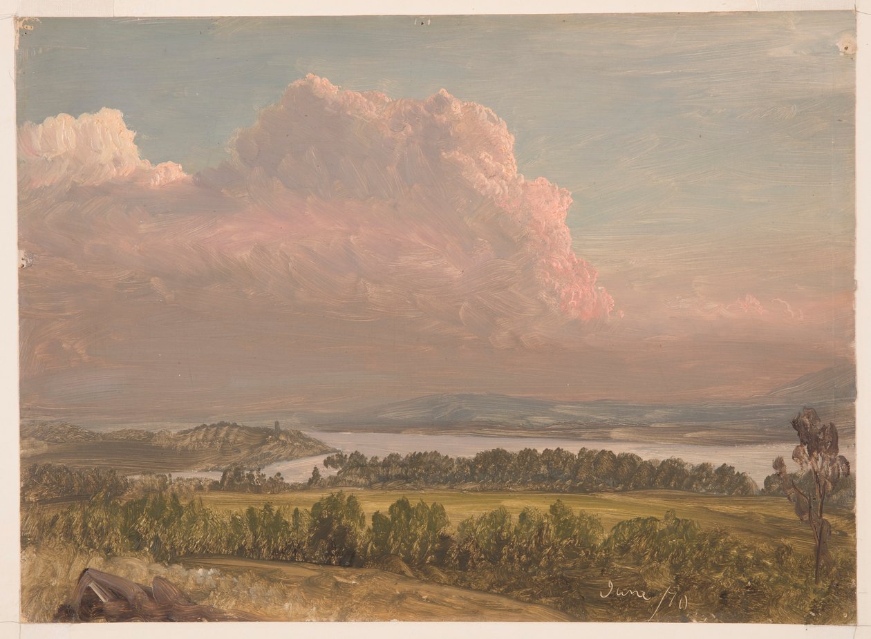 Sonnenuntergang über dem Hudson Valley von Frederic Edwin Church
