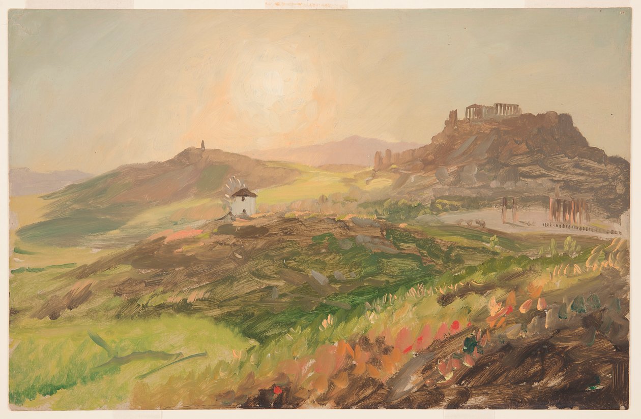 Ansicht der Akropolis, Athen, April 1869 von Frederic Edwin Church