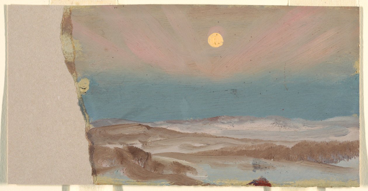 Winterlandschaft mit Vollmond, 1870–80 von Frederic Edwin Church