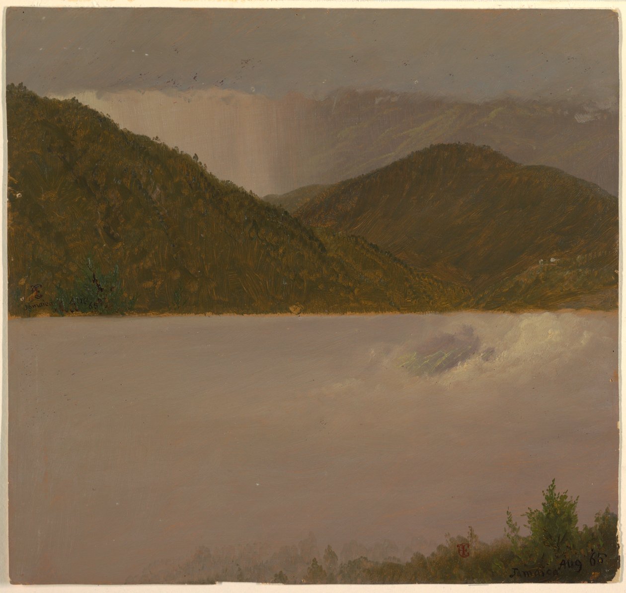 Zwei Wolken- und Berggipfelstudien, Jamaika von Frederic Edwin Church