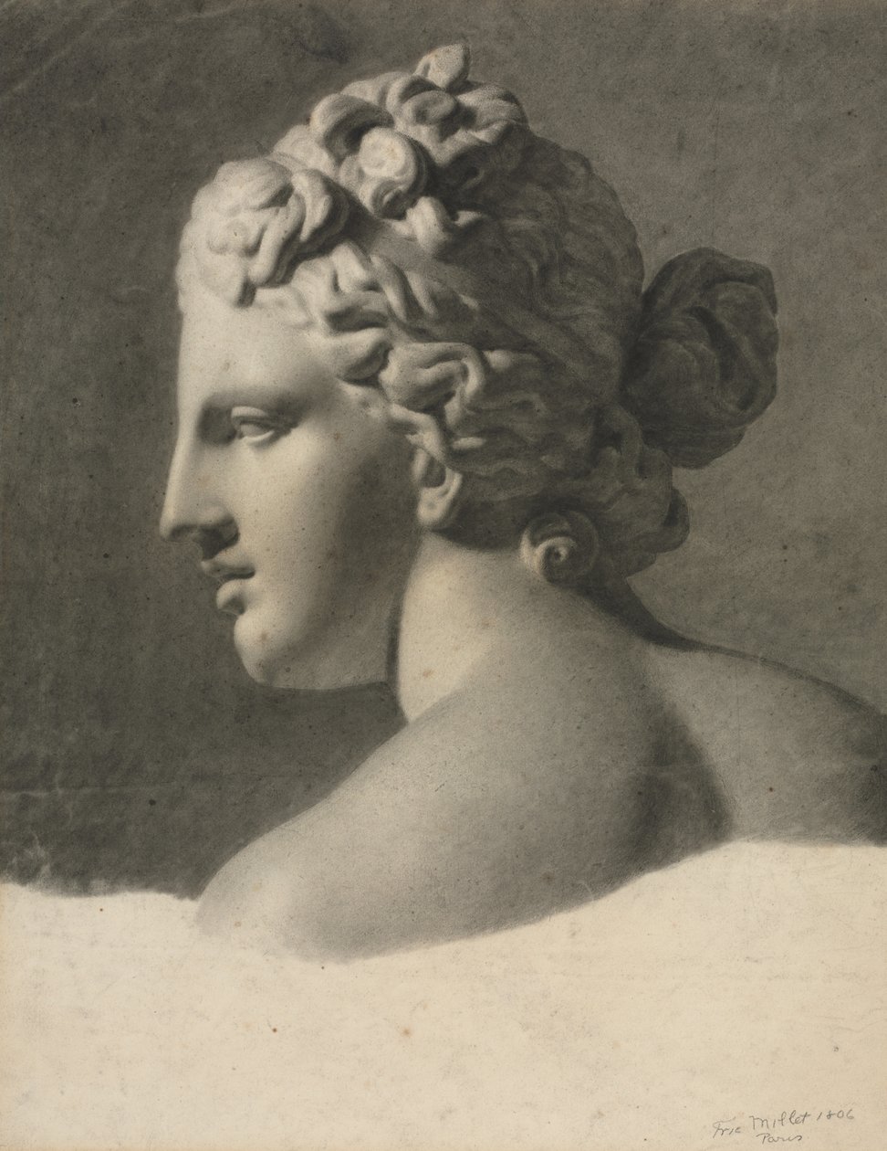 Studie eines Gipsabgusses a la bosse, 1806 von Frederic Millet