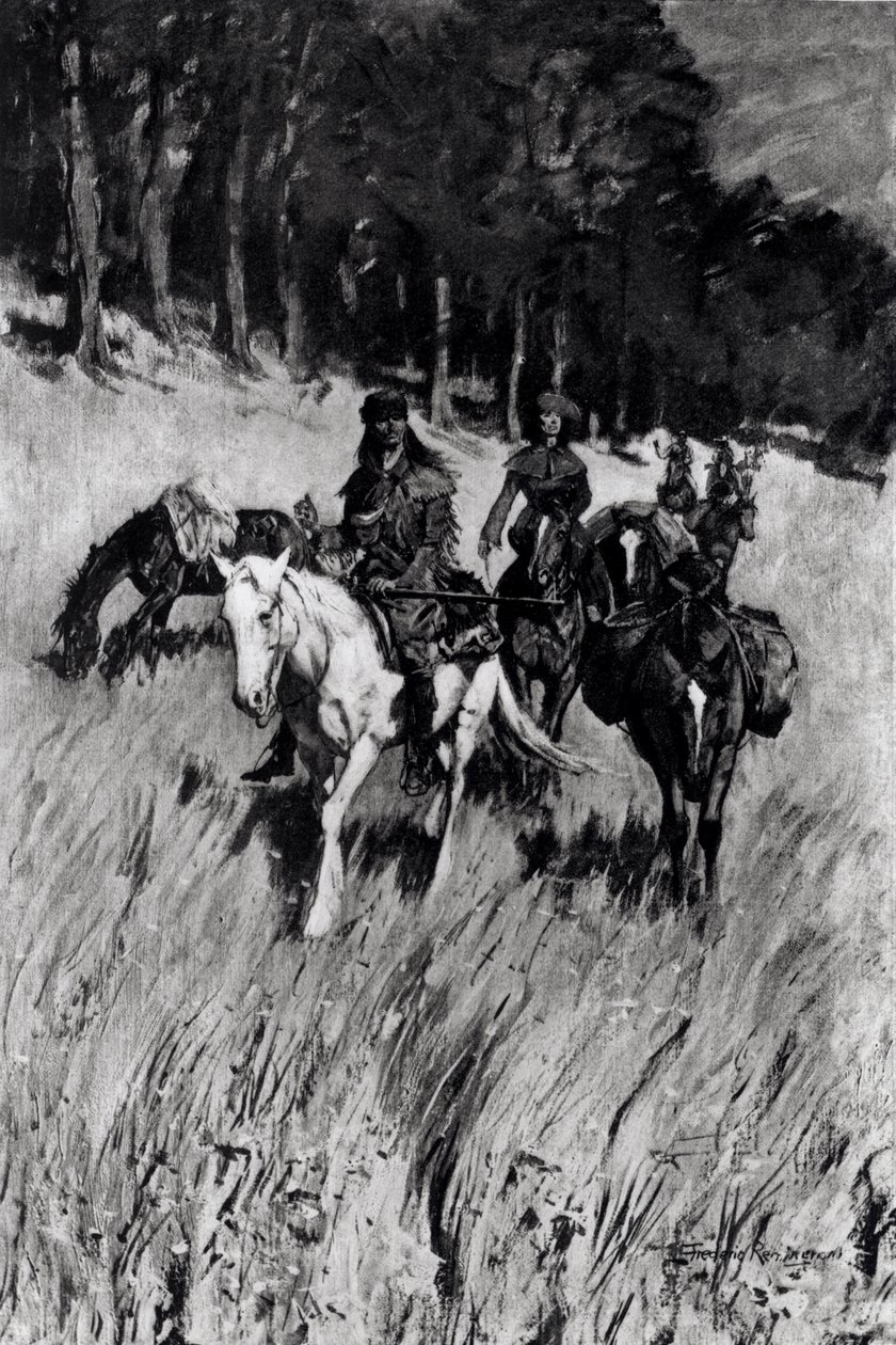 Frühe Pioniere auf dem Blue Ridge, graviert von F. H. Wellington, aus 