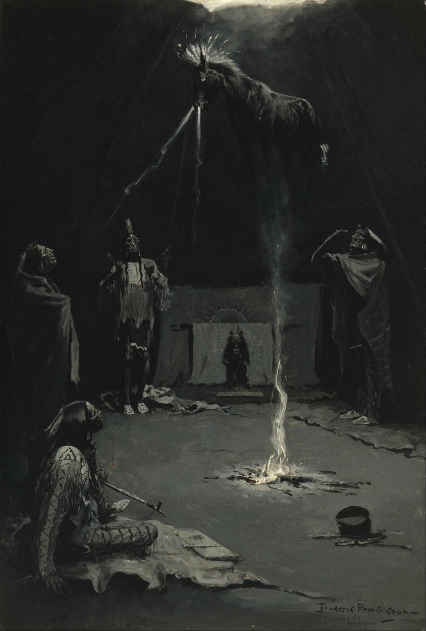 Indischer Feuergott (Der Gang des Medizinpferdes) von Frederic Remington