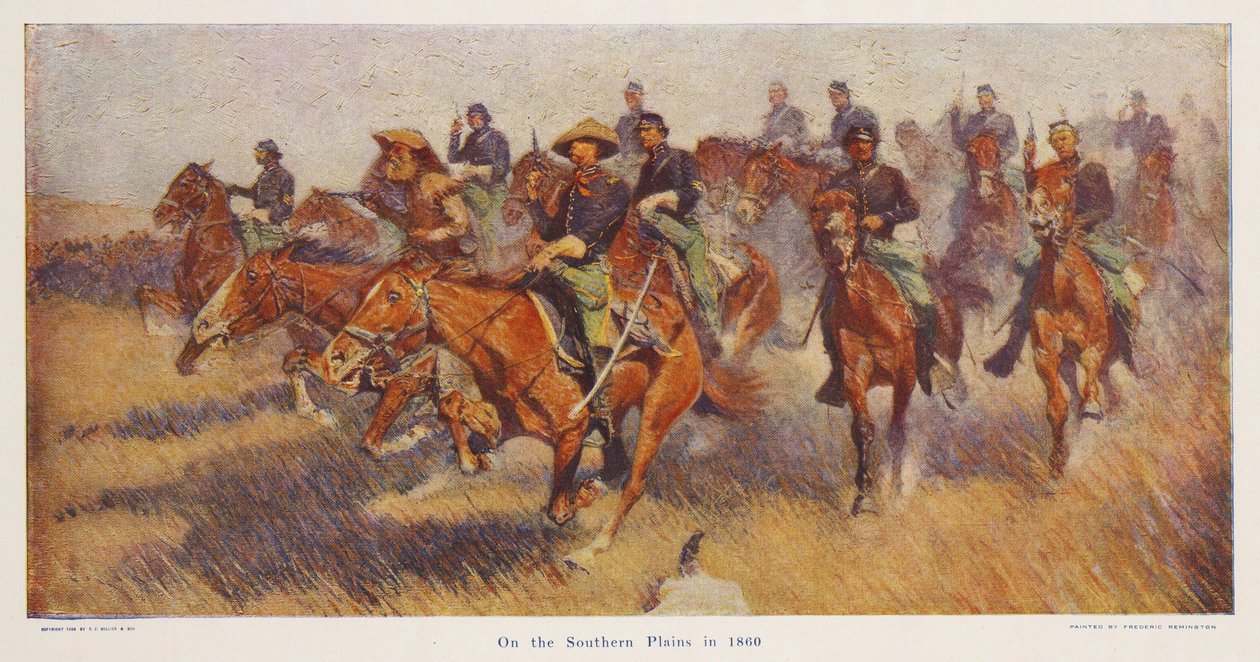 Auf den südlichen Ebenen im Jahr 1860, veröffentlicht 1909 von Frederic Remington