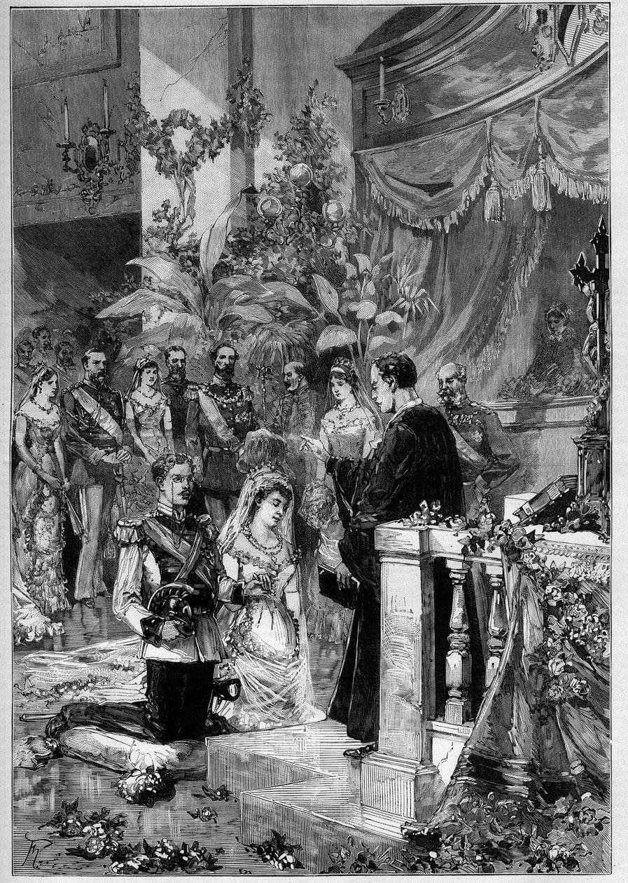 Lutherische Hochzeit von Prinz Gustav von Schweden (Oscar Gustaf Adolf) von Frederic de Haenen