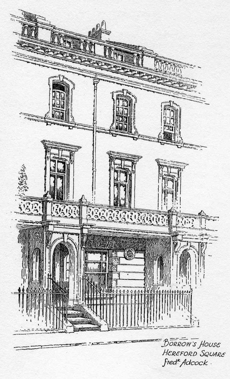 George Borrows Haus, Hereford Square, London, 1912 von Frederick Adcock