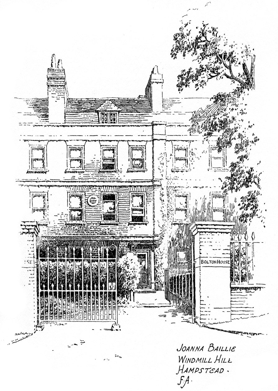 Joanna Baillies Haus, Windmill Hill, Hampstead, London, 1912 von Frederick Adcock