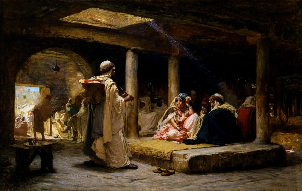 Café in Biskra, Algerien, 1884 von Frederick Arthur Bridgman
