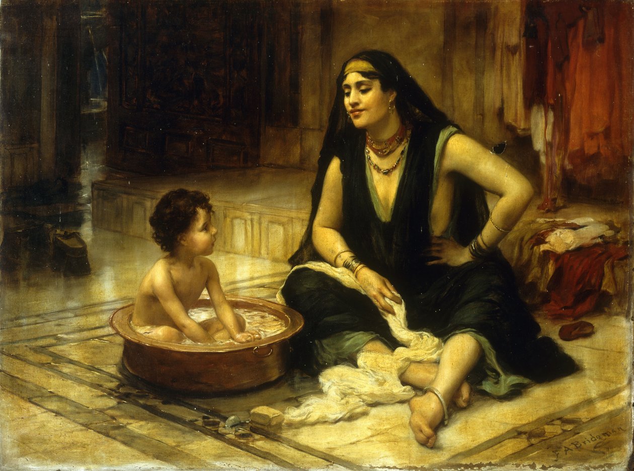 Fellachen und Kind von Frederick Arthur Bridgman