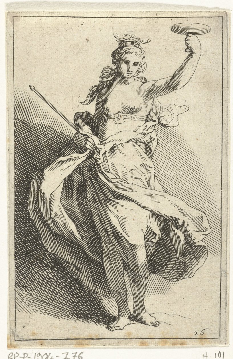Frau mit Kelch und Zepter von Frederick Bloemaert