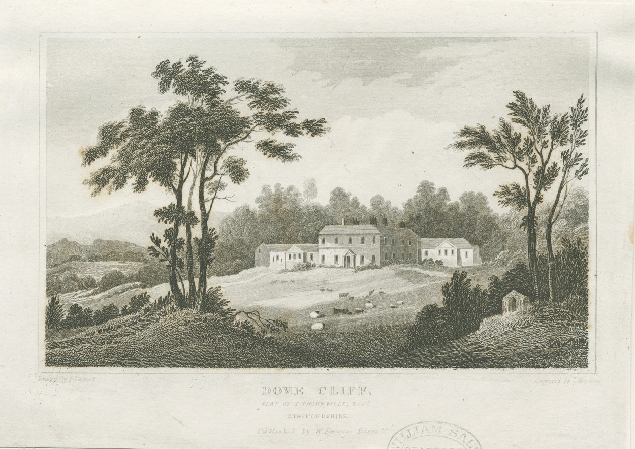 Burton-upon-Trent - Dove Cliff (Gravur) von Frederick Calvert