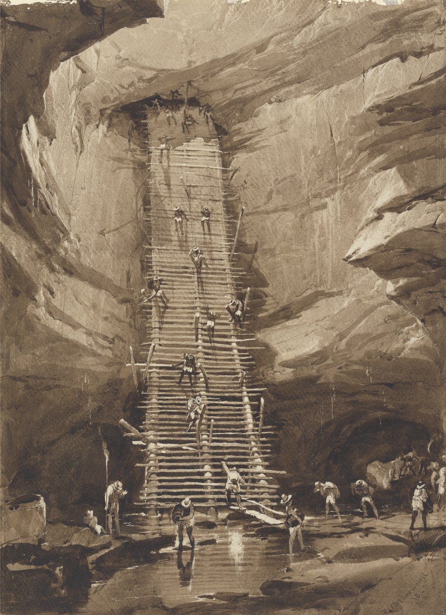 Brunnen in Bolonchen, Yucatan von Frederick Catherwood
